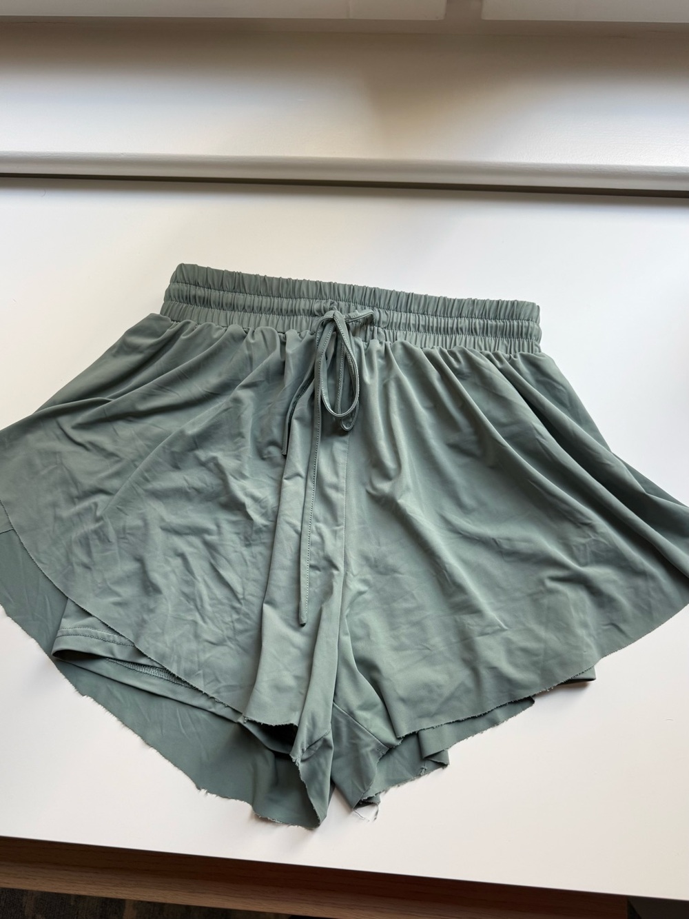Altar’d State Revival- Women's Athletic Flowy Shorts in Sage Green